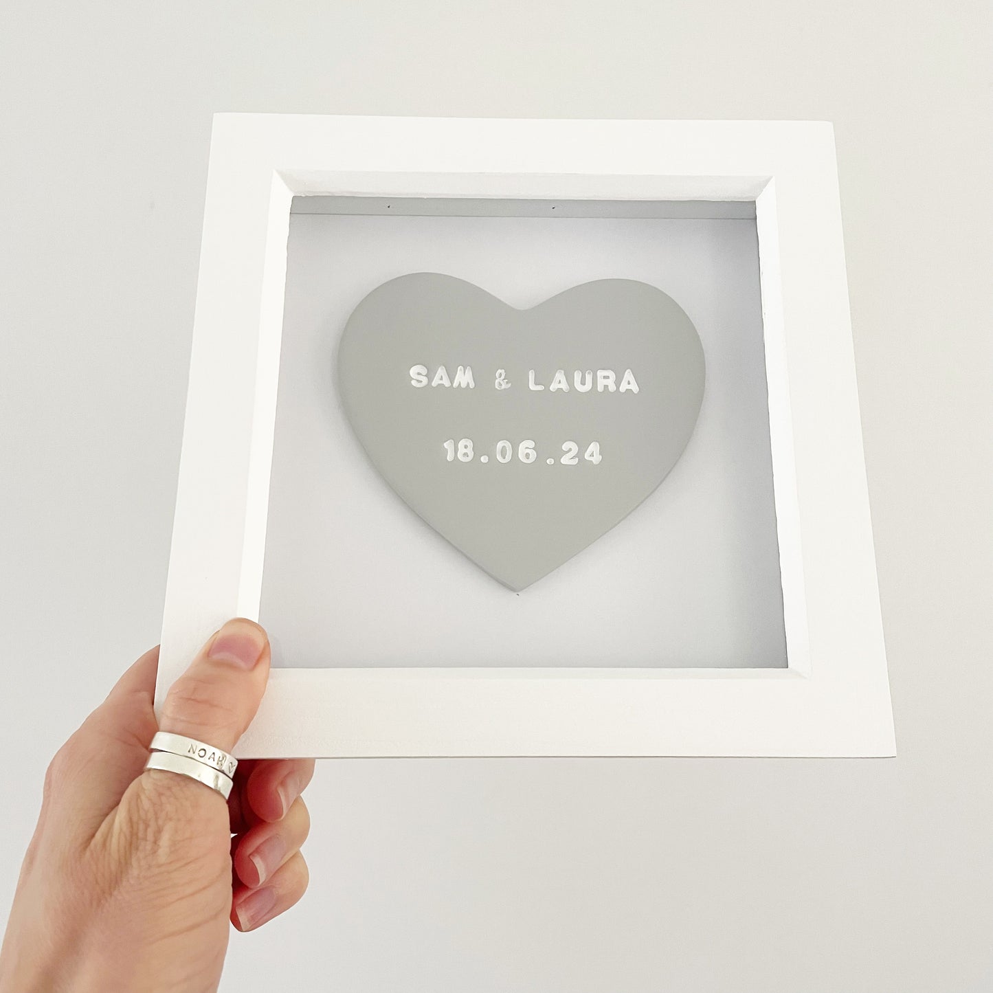 Personalised unique gift for the couple heart frame